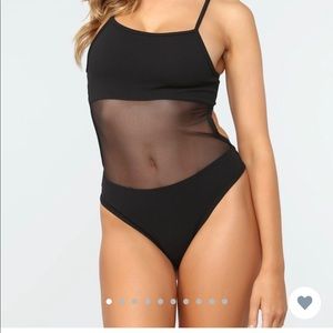 Black mesh body suit brand new with tags